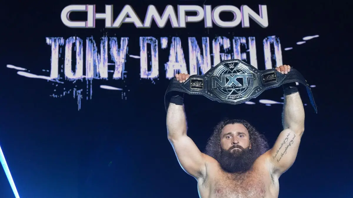 A graphic of Tony D'Angelo at NXT Stand and Deliver 2026