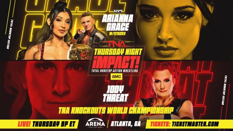Jody Threat will face Arianna Grace for the TNA Knockouts World Championship on the live March 5, 2026, episode of TNA Thursday Night iMPACT
