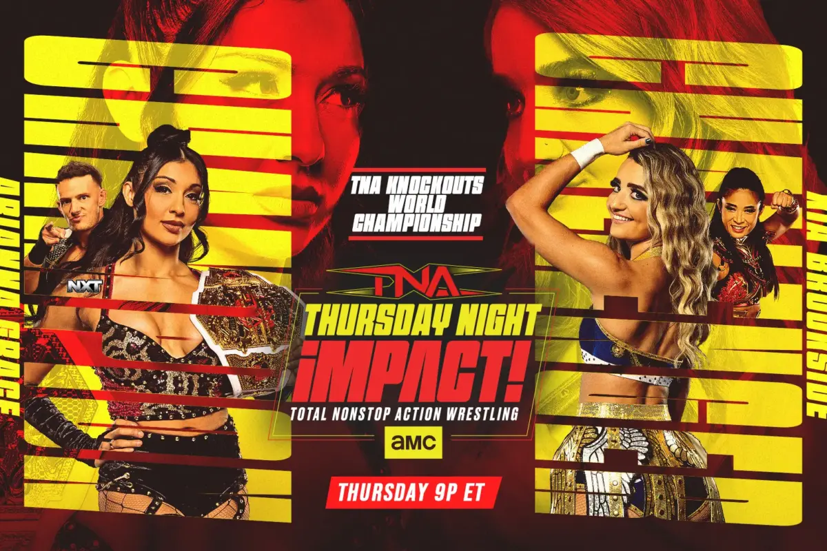 A graphic of TNA Thursday Night iMPACT preview of the April 2, 2026, episode
