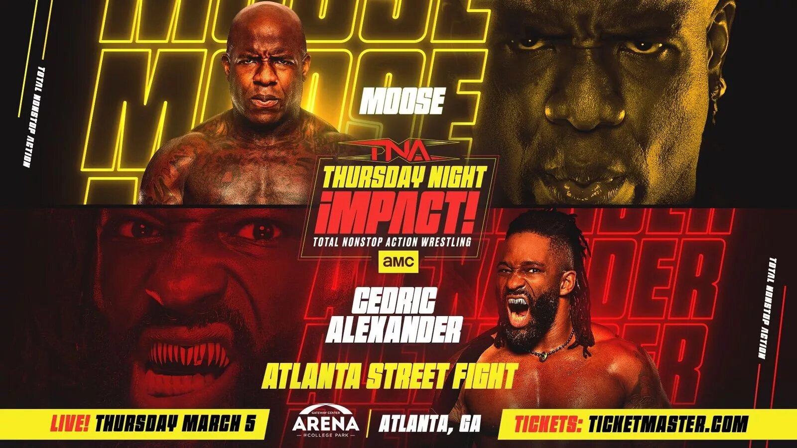 A graphic of the TNA Thursday Night iMPACT taping session on March 6, 2026