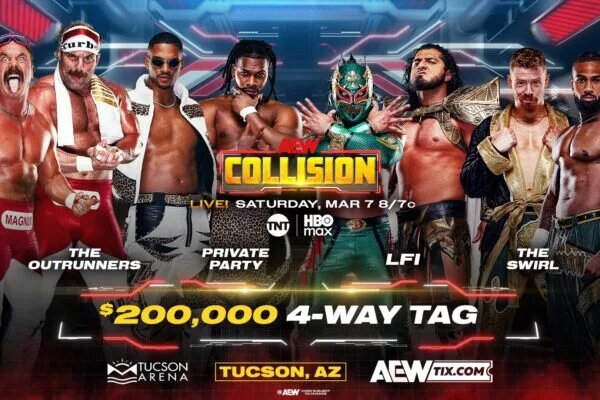 AEW Collision Preview (3/7/26) – $200K 4-Way Tag Match