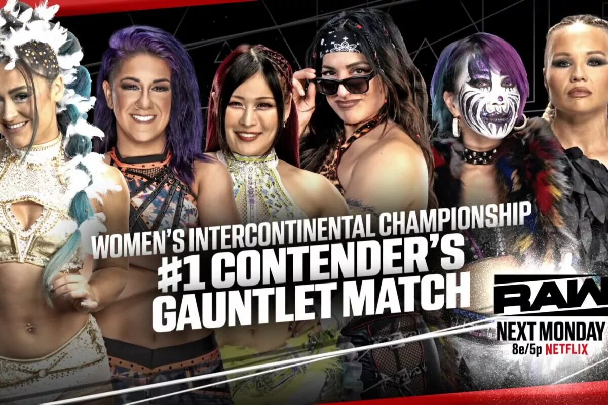 The WWE Raw match card will include a massive women's gauntlet match