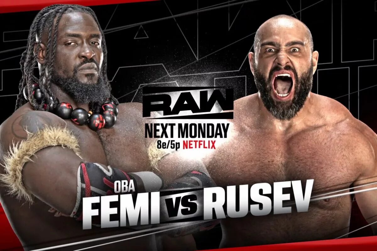The WWE Raw match card will