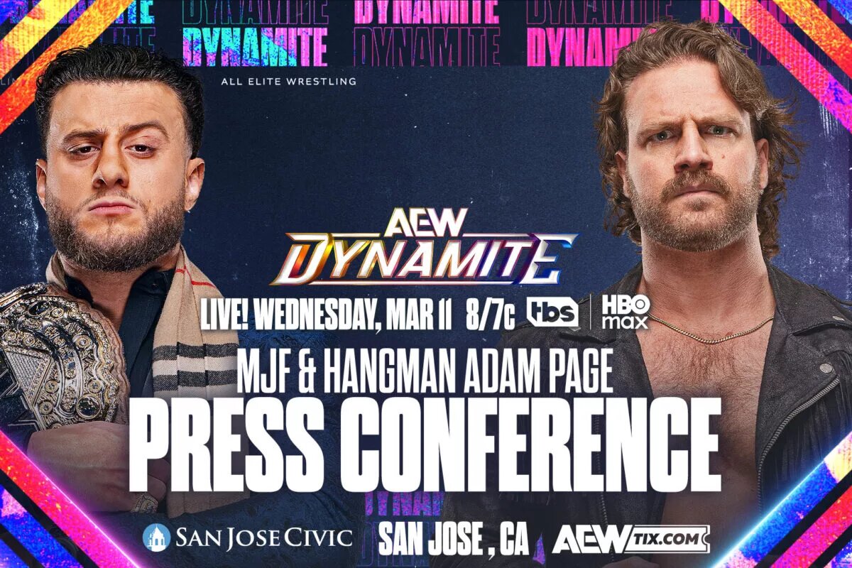 An AEW Dynamite preview graphic for March 11, 2026.