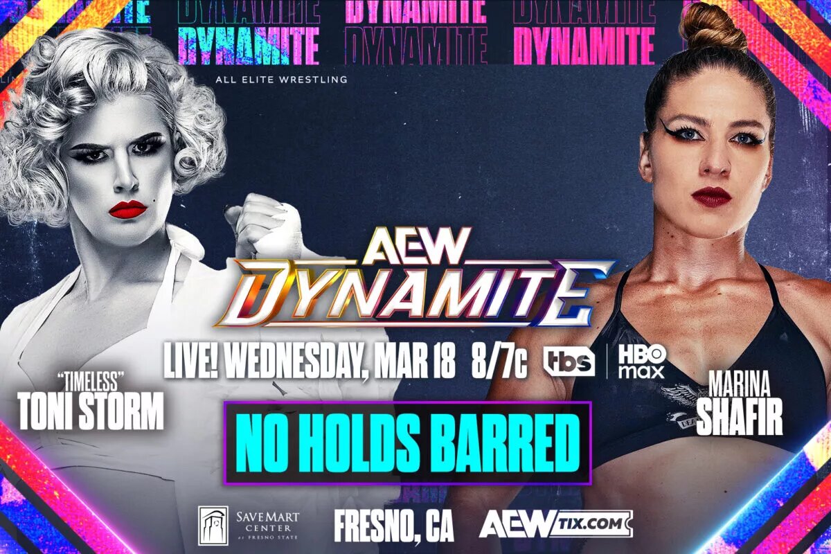 An AEW Dynamite 2026 graphic for the March 18 episode