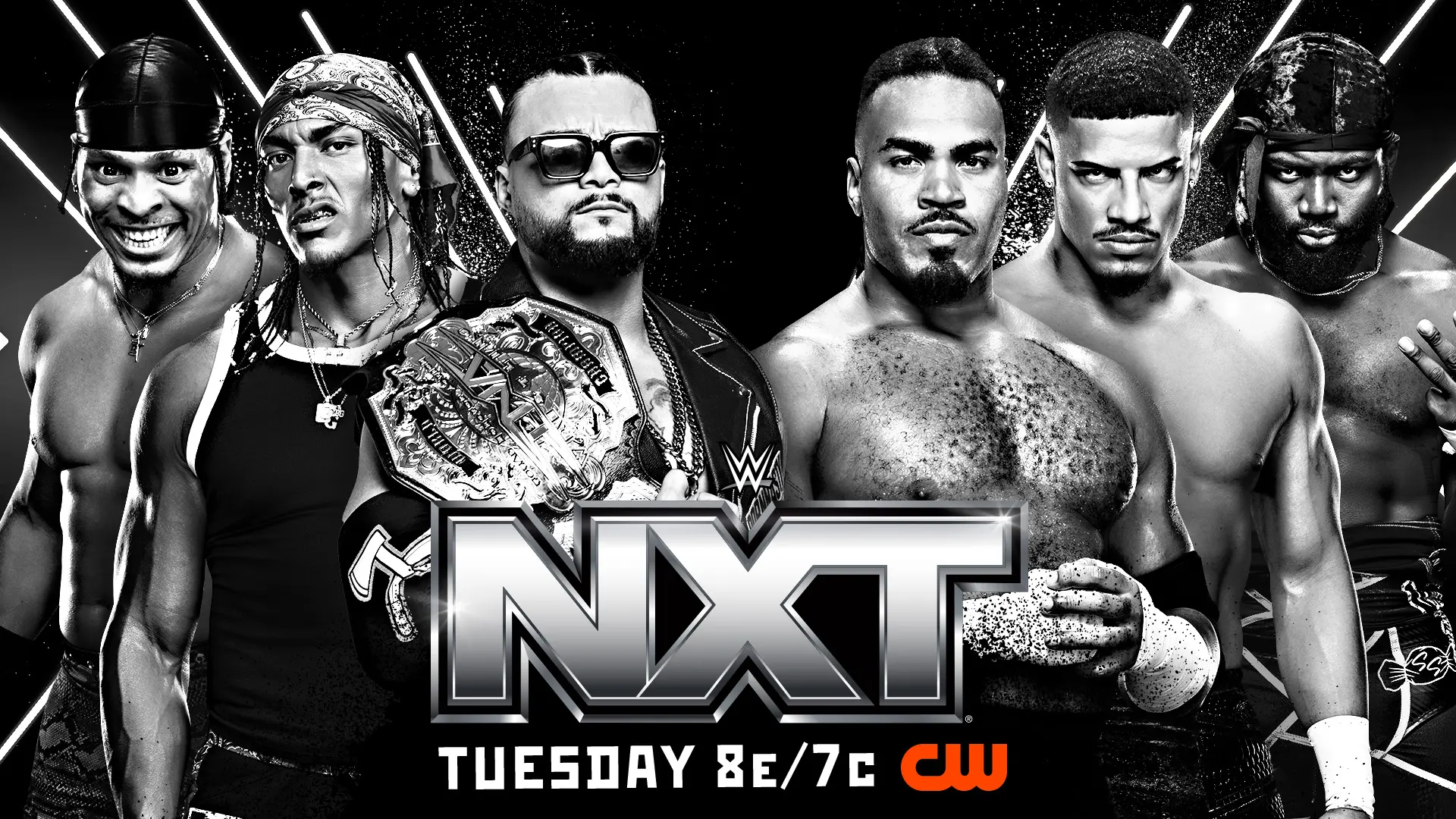 WWE NXT Match Graphic for OTM and Mike Santana vs DarkState