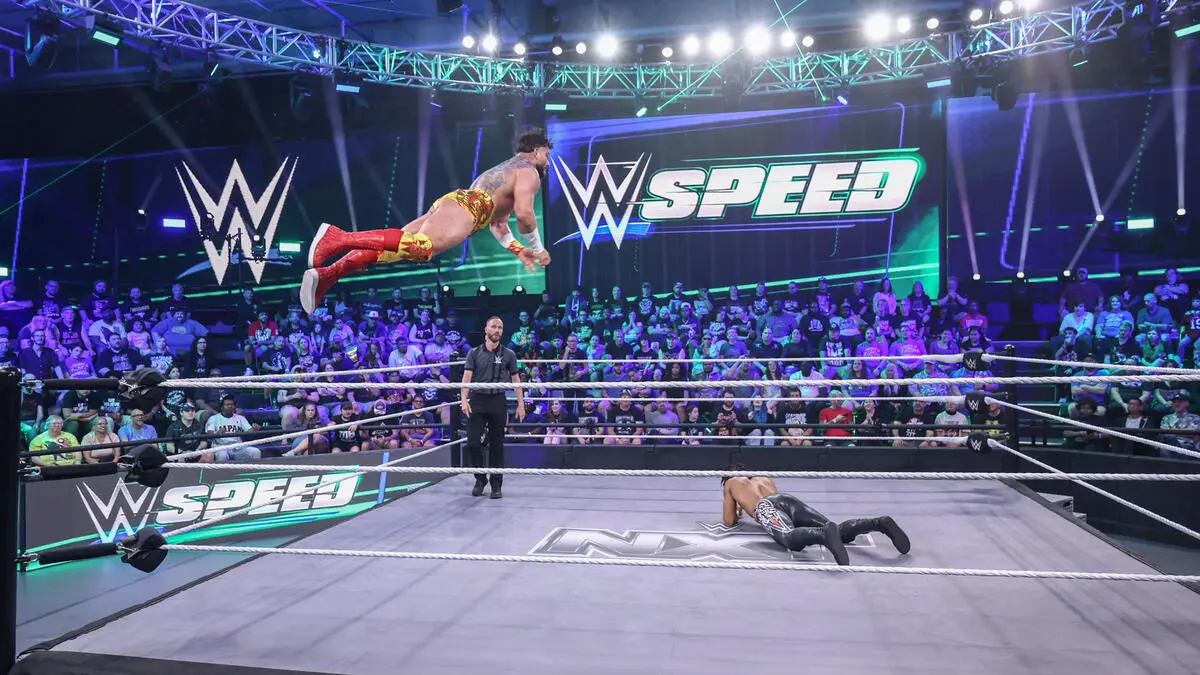 A graphic of Dorian Van Dux and EK Prosper at NXT Revenge Week One