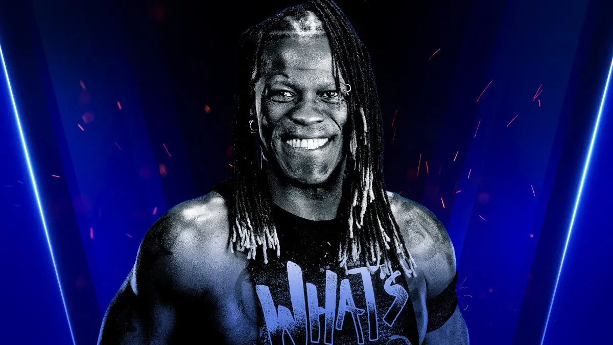 A WWE SmackDown graphic featuring R-Truth.