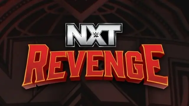 A graphic for NXT Revenge featuring Saquon Shugars and Dion Lennox.