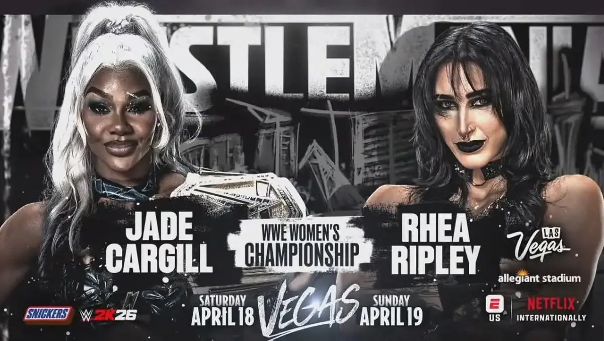 WWE WrestleMania 42 featuring Rhea Ripley and Jade Cargill for their WWE Women's Championship Match.