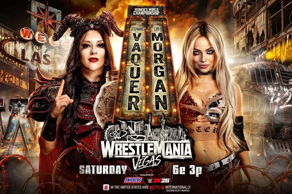 WWE WrestleMania 42 featuring Stephanie Vaquer and Liv Morgan for their Women's World Championship Match.