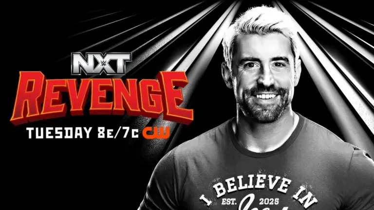 A WWE NXT Revenge graphic featuring Joe Hendry.