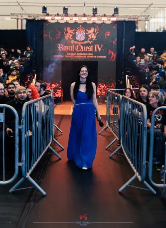 A photo of RevPro announcer Francesca Oliver walking down the aisle.