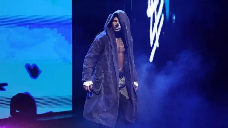 A graphic of AEW's Darby Allin