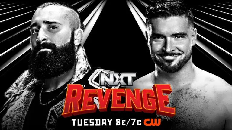 WWE NXT Graphic for NXT Championship match of Tony D'Angelo vs. Ethan Page