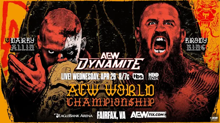A graphic of AEW Dynamite World Championship match