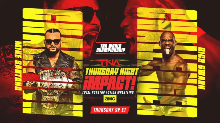 A graphic of the TNA Thursday Night iMPACT preview of April 23, 2026 episode