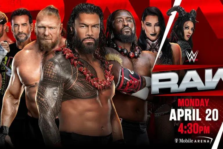 WWE Raw after WrestleMania event graphic