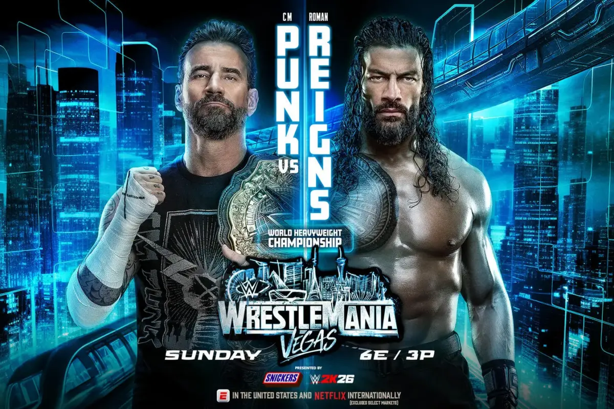 CM Punk vs. Roman Reigns will main event Night Two of WrestleMania 42