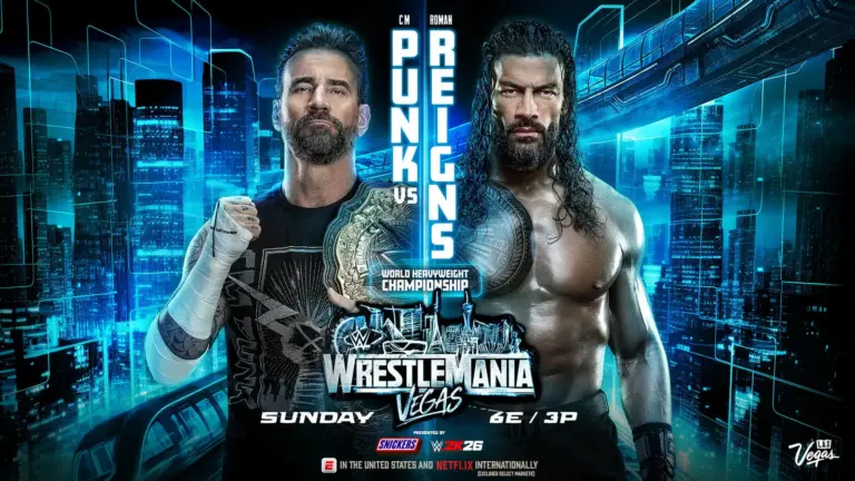CM Punk vs. Roman Reigns will main event Night Two of WrestleMania 42