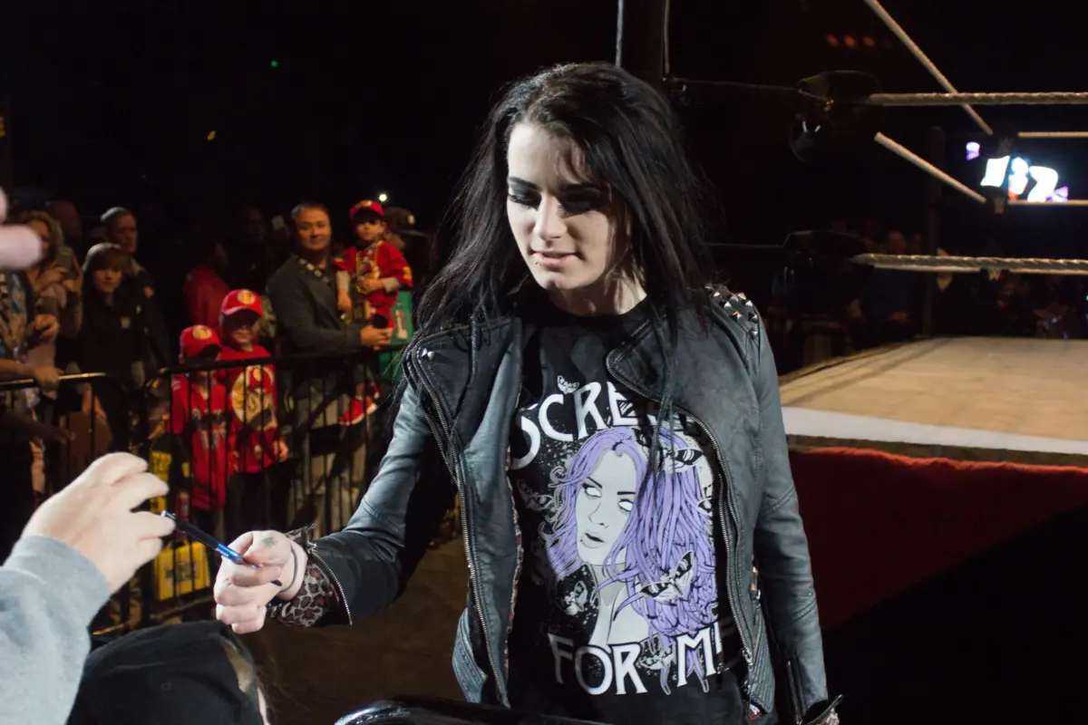 A photo of former WWE star Paige, who could make her return at WWE WrestleMania 42.