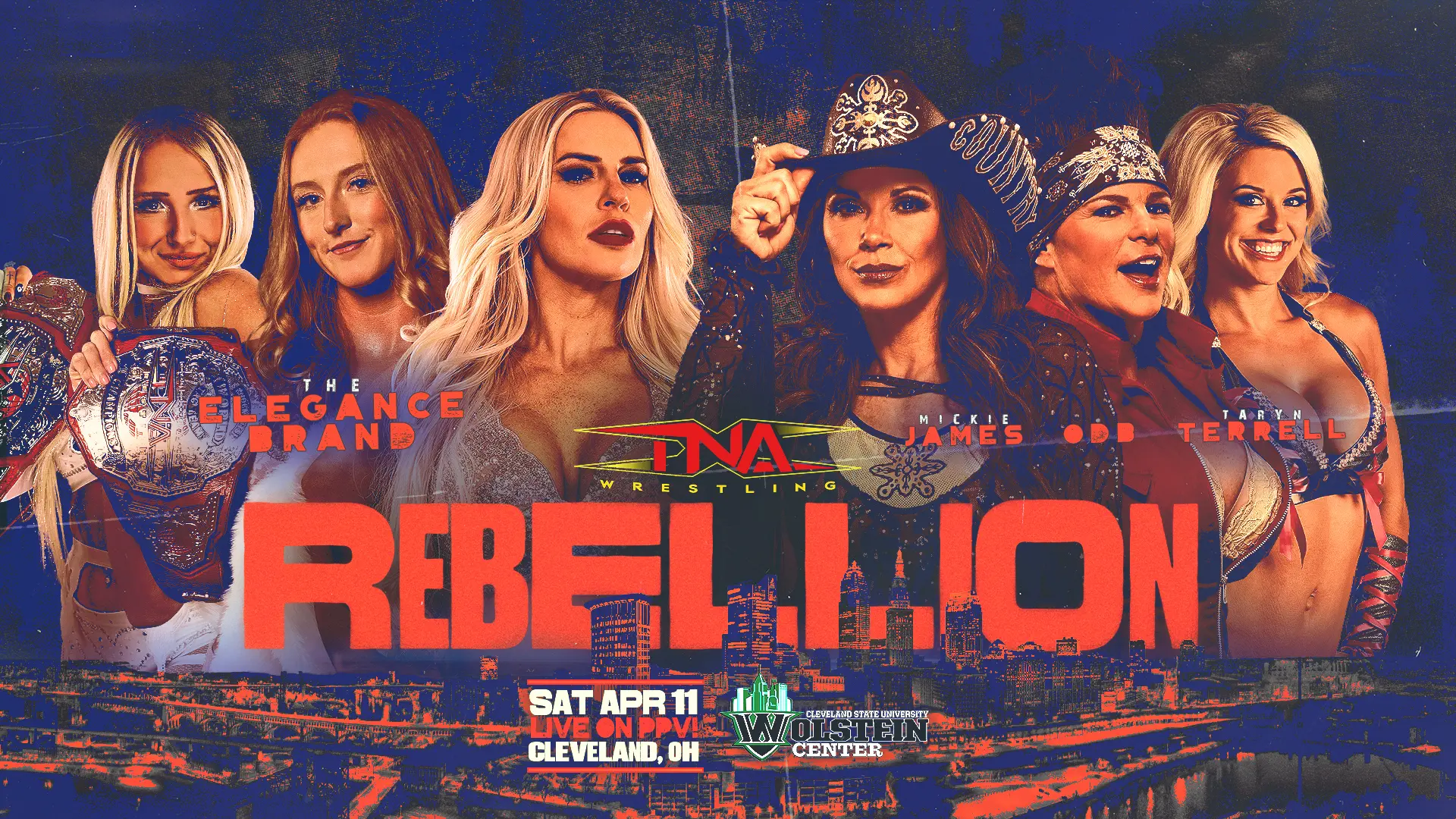 A graphic of TNA Rebellion 2026