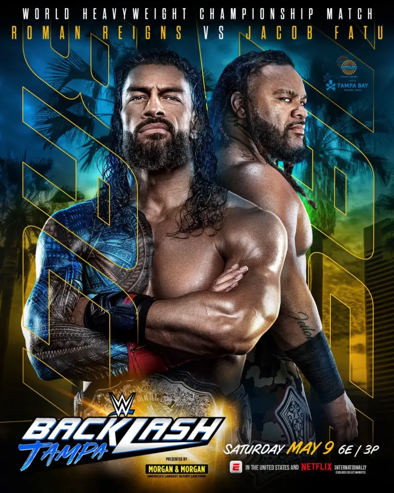 Backlash preview match graphic for Roman Reigns vs Jacob Fatu