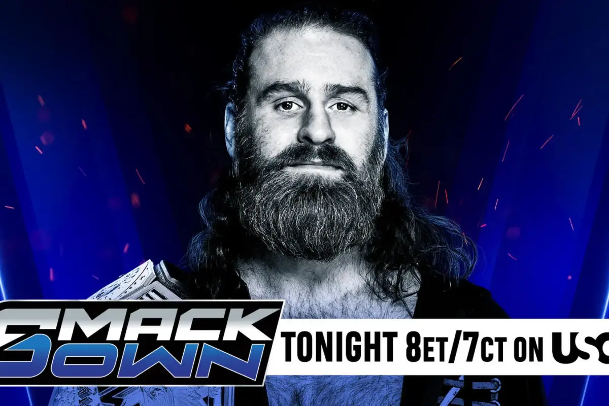 WWE SmackDown graphic featuring Sami Zayn when he was United States Champion.