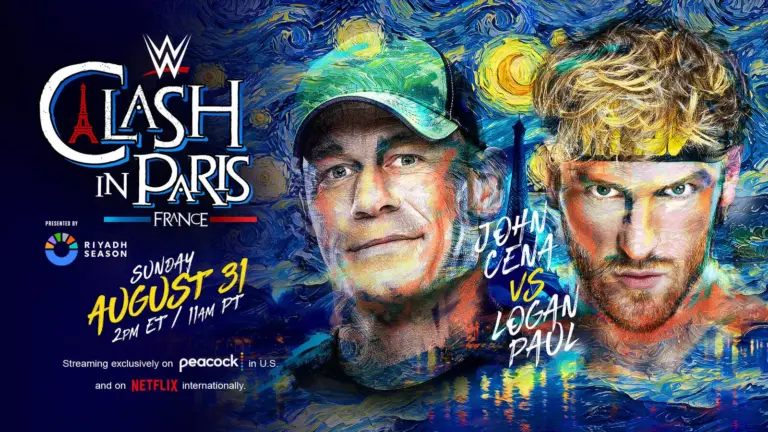 WWE Clash in Paris graphic.