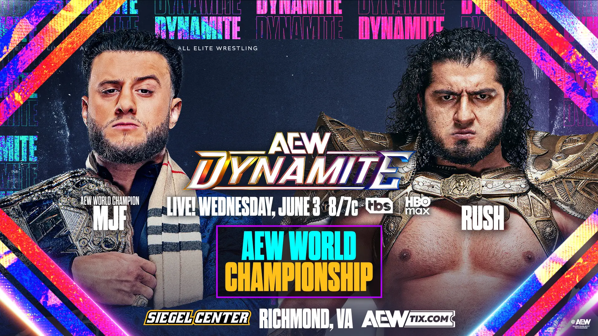 AEW Dynamite preview graphic for June 6, 2026.