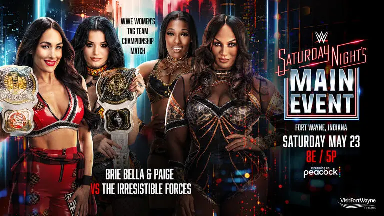 WWE Saturday Night's Main Event (SNME) XLIV results banner.
