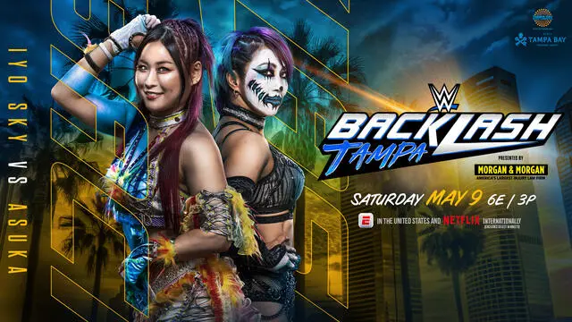WWE Backlash 2026 of IYO SKY and Asuka.