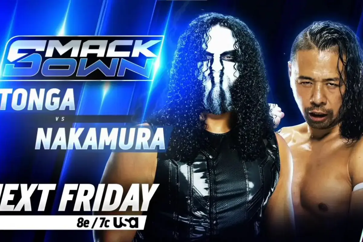 WWE SmackDown results graphic of Shinsuke Nakamura and Talla Tonga for May 22, 2026.