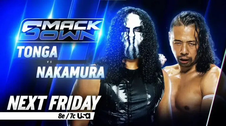 WWE SmackDown results graphic of Shinsuke Nakamura and Talla Tonga for May 22, 2026.