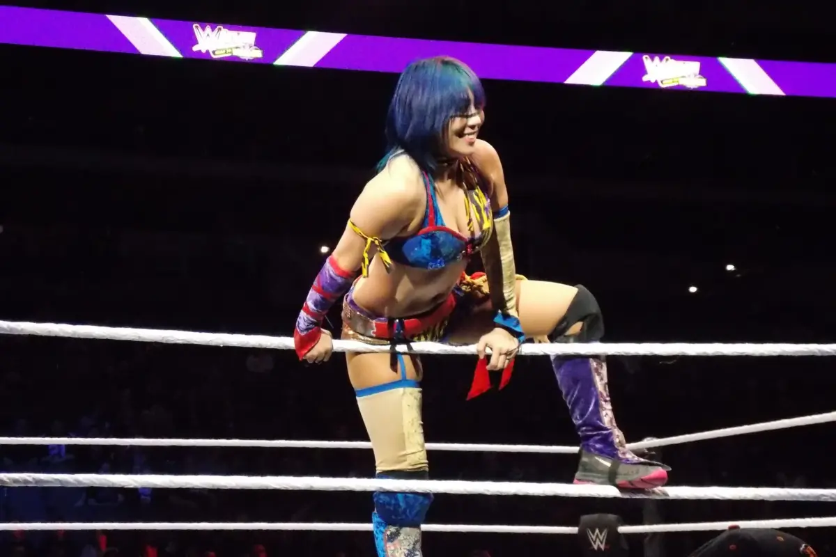A photo of WWE Raw star Asuka, who seemingly retired this Monday night.