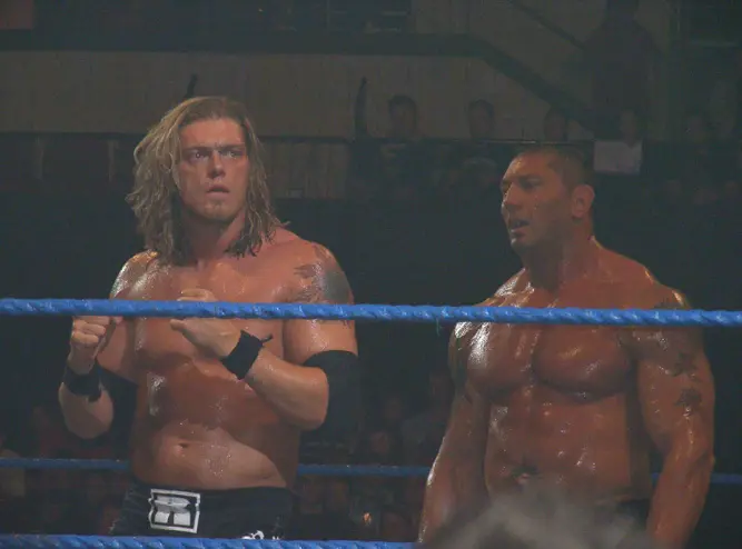 WWE Ruthless Aggression era mainstays Edge and Batista.