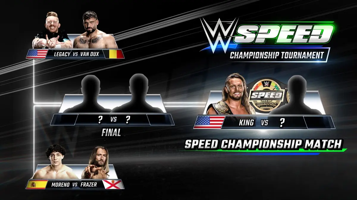 WWE NXT Graphic of the Speed Tournament Matches