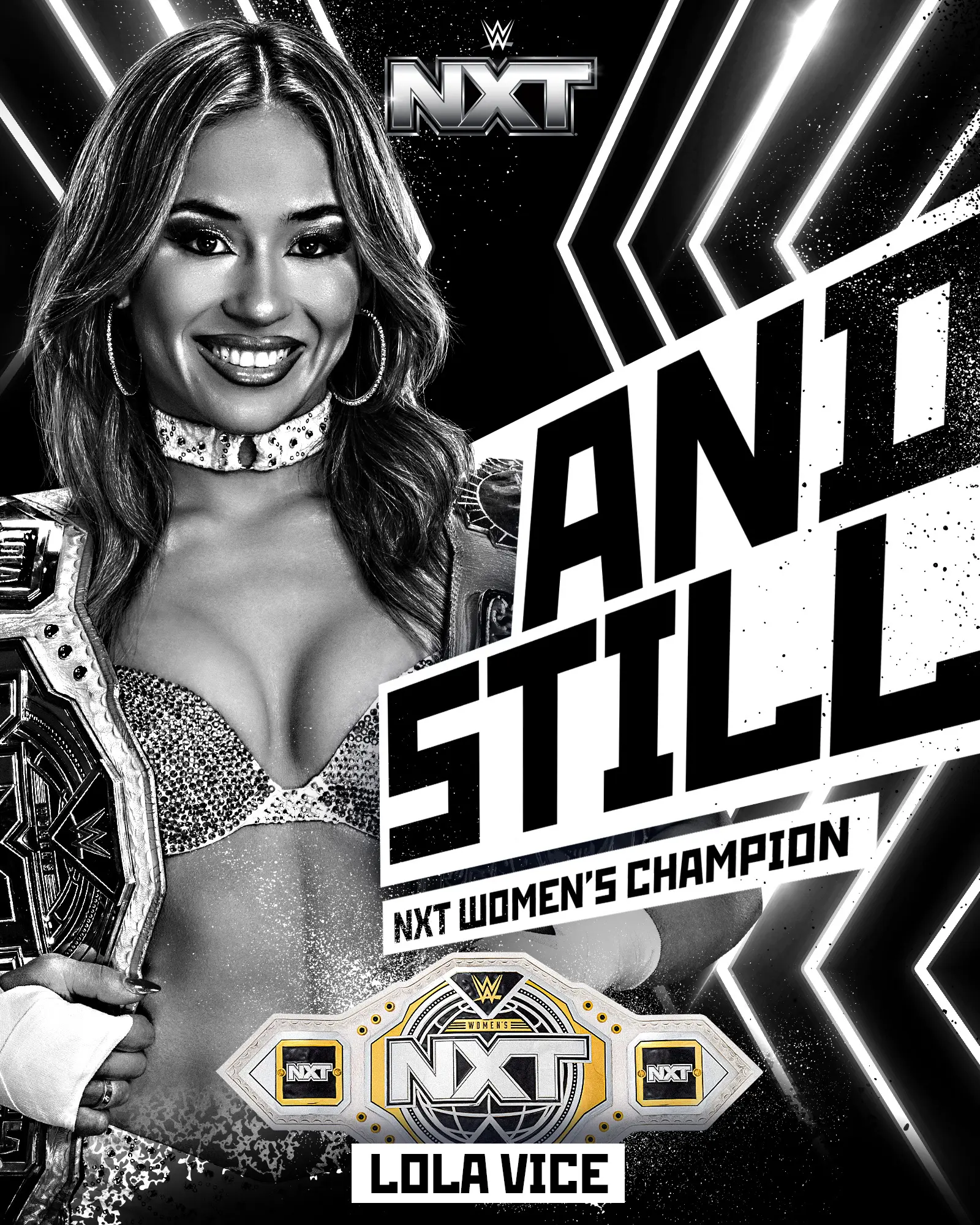 WWE NXT Graphic of Lola Vice Retaining NXT Women’s Championship