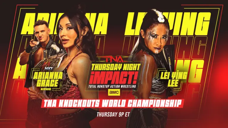 A graphic of the TNA Thursday Night iMPACT preview of the May 7, 2026, episode