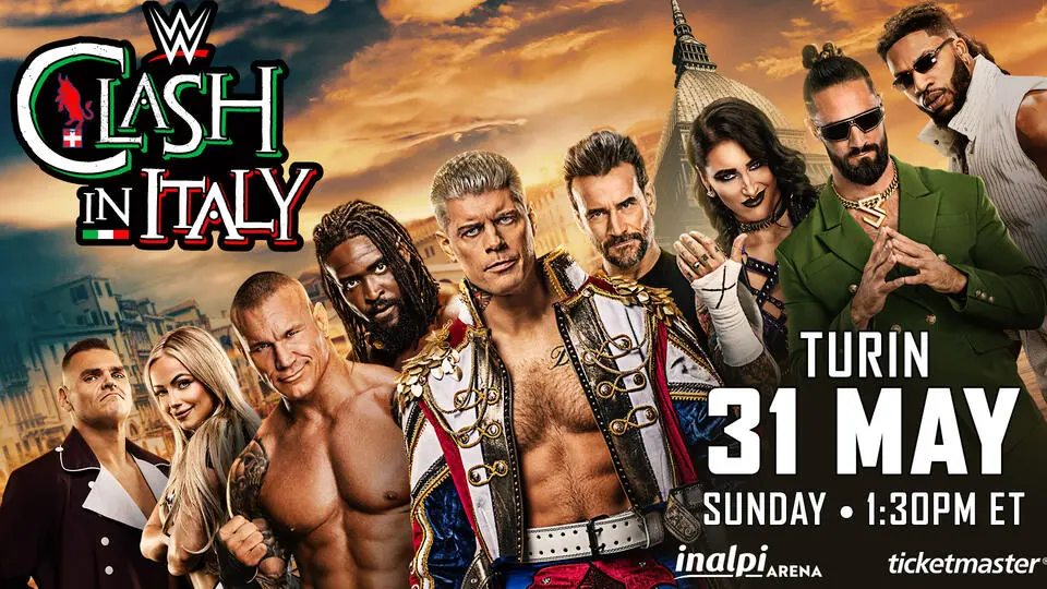 WWE Clash in Italy results graphic