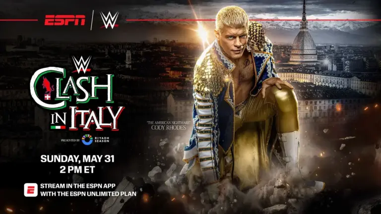 WWE Clash in Italy results graphic