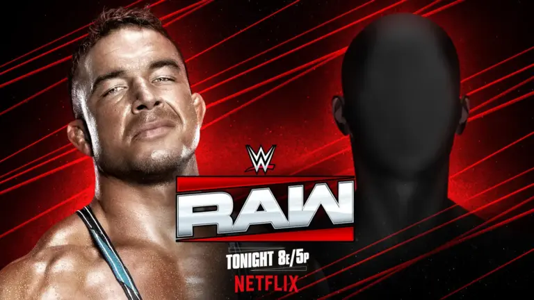 WWE Raw graphic of Chad Gable.