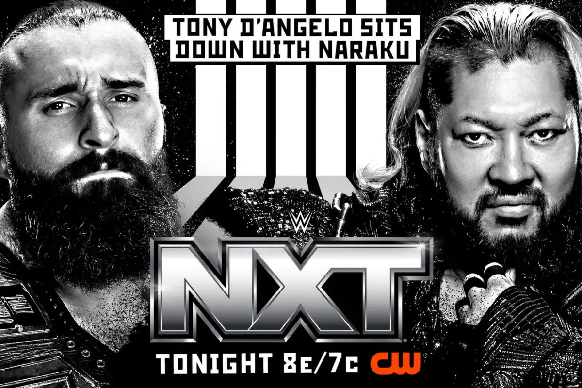 WWE NXT graphic of Naraku and Tony D'Angelo.