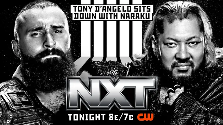 WWE NXT graphic of Naraku and Tony D'Angelo.