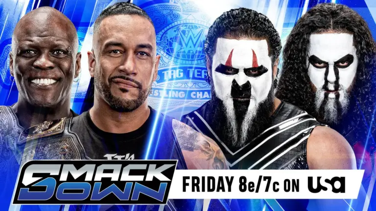WWE SmackDown graphic of MFT, R-Truth and Damian Priest for the June 19, 2026 episode/