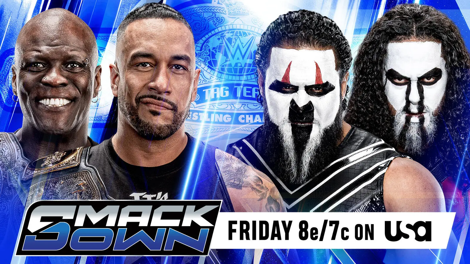 WWE SmackDown graphic of MFT, R-Truth and Damian Priest for the June 19, 2026 episode/
