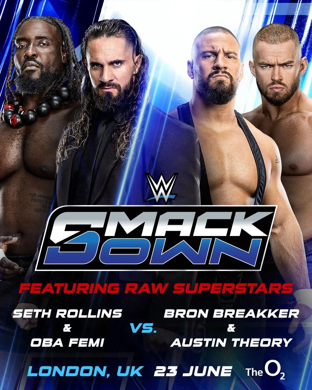 A WWE SmackDown spoilers graphic for the June 26, 2026 episode, which will be taped on June 23, 2026. 