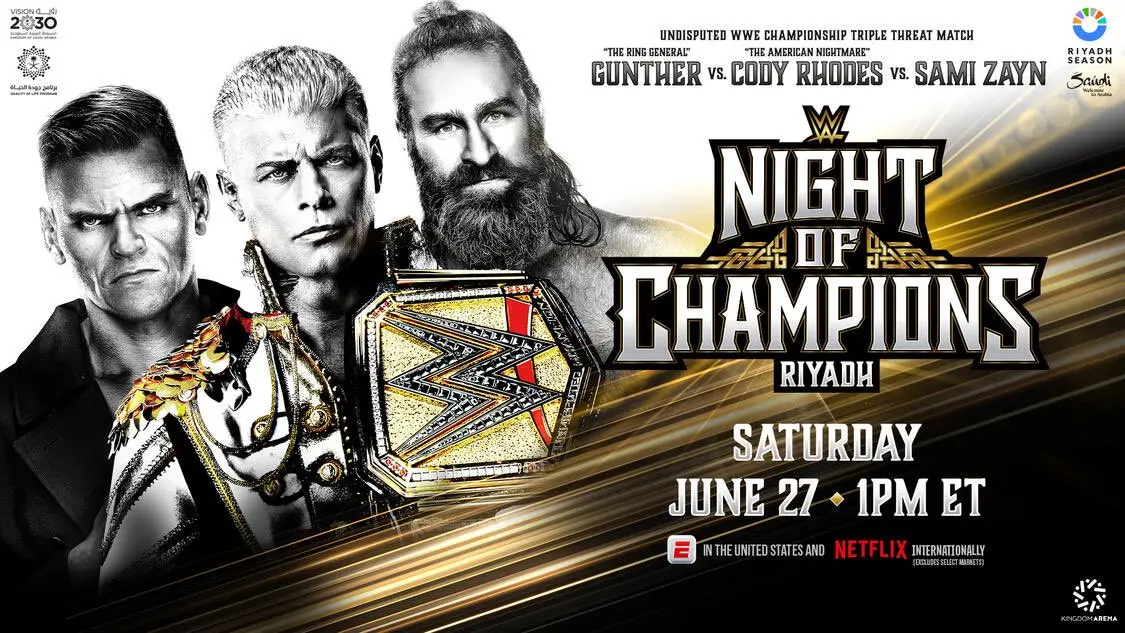 WWE Night of Champions 2026 graphic.