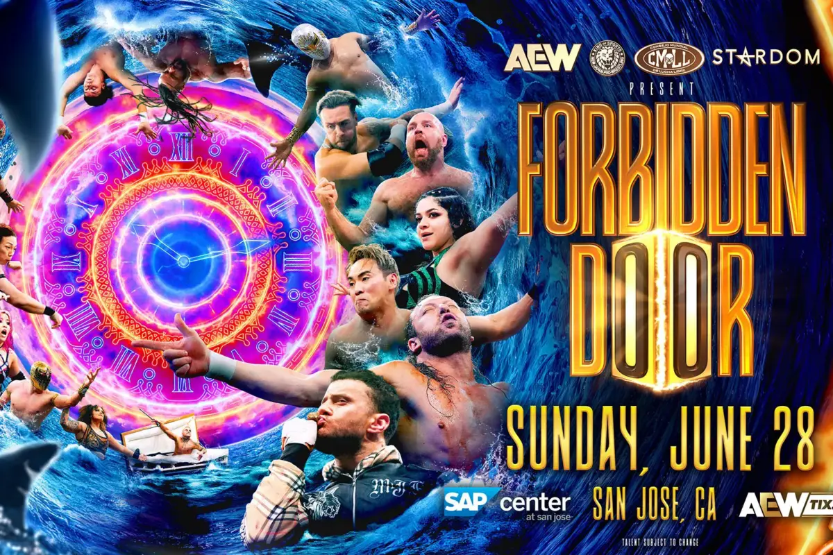 Official AEW Forbidden Door 2026 poster.