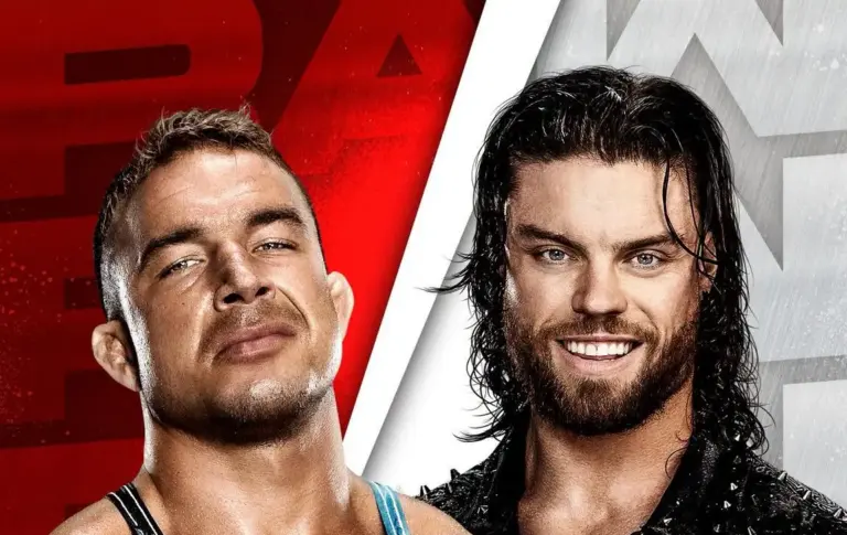 WWE Raw graphic of Chad Gable and JD McDonagh